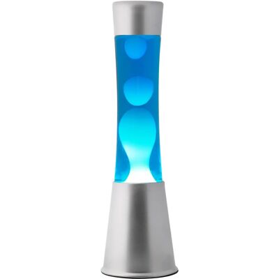 iTotal - Lampe à lave 40 cm - Base en Argent, Liquide Bleu, Cire Blanche - Lampe à lave - Publicité iTotal - Lampe à lave 40 cm - Base en Argent, Liquide Bleu, Cire Blanche - Lampe à lave - Publicité