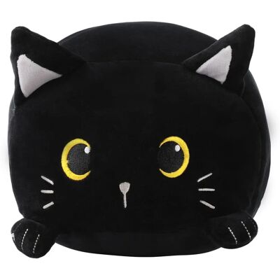 Coussin Chat Noir I-TOTAL - Cadeau en peluche doux - Publicité Coussin Chat Noir I-TOTAL - Cadeau en peluche doux - Publicité