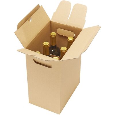 kaiserkraft - Weinflaschenkarton flow 6er - Weiß - 6 Flaschen - Bottle shipping carton kaiserkraft - Weinflaschenkarton flow 6er - Weiß - 6 Flaschen - Bottle shipping carton