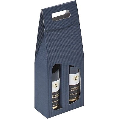 kaiserkraft Flaschen-Geschenkträger - Blau - 2 Flaschen kaiserkraft Flaschen-Geschenkträger - Blau - 2 Flaschen
