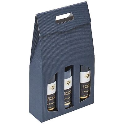 Kaiser Kraft Blau Flaschen-Geschenkträger - Geschenkefach für 3 Flaschen Kaiser Kraft Blau Flaschen-Geschenkträger - Geschenkefach für 3 Flaschen