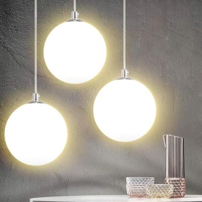 Bakaji - Sfera - Diametro 25 cm - Vetro - Lampadario Bakaji - Sfera - Diametro 25 cm - Vetro - Lampadario
