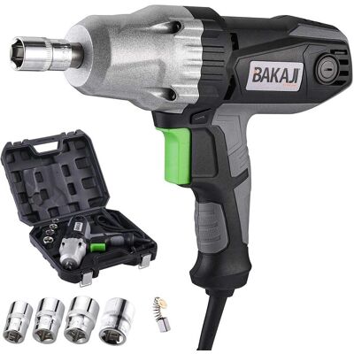 Utensile elettrico Bakaji - 450W, 330Nm, Cambio rapido, 4 bussole incluse Utensile elettrico Bakaji - 450W, 330Nm, Cambio rapido, 4 bussole incluse