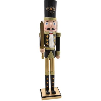 Bakaji - Soldato Schiaccianoci di Natale in Legno - 106 cm - Decorative Nutcracker Bakaji - Soldato Schiaccianoci di Natale in Legno - 106 cm - Decorative Nutcracker