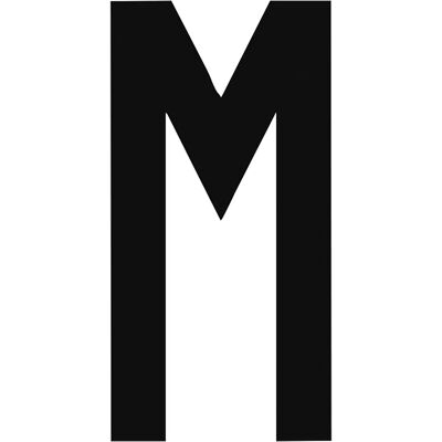 Tecnomat - M - Nero - PVC - 8 cm - Character adhesive letter Tecnomat - M - Nero - PVC - 8 cm - Character adhesive letter