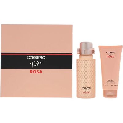 Iceberg Iceberg Twice Rosa Eau De Toilette 125ml e Lozione Corpo 100ml Set Regalo Iceberg Iceberg Twice Rosa Eau De Toilette 125ml e Lozione Corpo 100ml Set Regalo