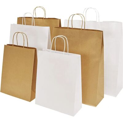 Kaiserkraft Weiße Klassische Papiertragetasche - Papier Tragetasche Kaiserkraft Weiße Klassische Papiertragetasche - Papier Tragetasche