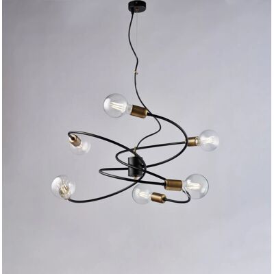 Belight Vortex Lampada a Sospensione in Ferro Nero - Stile Industriale Belight Vortex Lampada a Sospensione in Ferro Nero - Stile Industriale