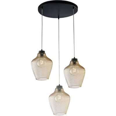 Lampadario a sospensione Be Light Zarah - Vetro ambra moderno Lampadario a sospensione Be Light Zarah - Vetro ambra moderno