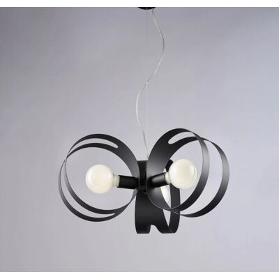 Be Light Lámpara Colgante de Metal con Corte Láser Negra - 3 Luces - 48cm Be Light Lámpara Colgante de Metal con Corte Láser Negra - 3 Luces - 48cm