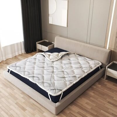 The White Stone Mattress Topper 180x190 cm - Ergonomic Cotton Soft Cover The White Stone Mattress Topper 180x190 cm - Ergonomic Cotton Soft Cover