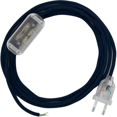 Creative-Cables - RM20 Silk Blue - 1.8 m - Cable para lampara Creative-Cables - RM20 Silk Blue - 1.8 m - Cable para lampara