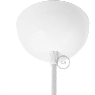 Kit rosace en métal peint en demi-sphère - Blanc Brillant - Luminaire - Publicité Kit rosace en métal peint en demi-sphère - Blanc Brillant - Luminaire - Publicité