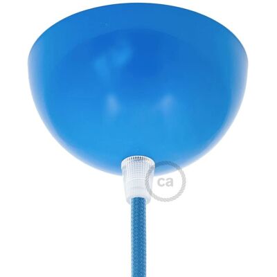 Creative - Kit rosace en métal hemisphérique bleue - Kit lampe - Publicité Creative - Kit rosace en métal hemisphérique bleue - Kit lampe - Publicité