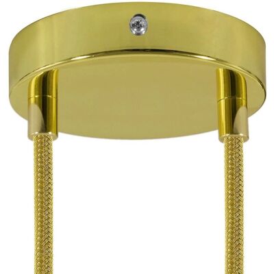Kit rosone in metallo cilindrico - Ottone - Accessori per illuminazione Kit rosone in metallo cilindrico - Ottone - Accessori per illuminazione