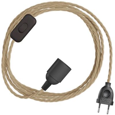 Creative Creative SnakeBis Twisted - Cavo intrecciato in tessuto con portalampada E27 - 3M Creative Creative SnakeBis Twisted - Cavo intrecciato in tessuto con portalampada E27 - 3M