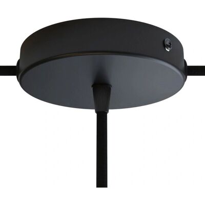 Kit rosone nero in metallo per soffitto o parete - 12cm Kit rosone nero in metallo per soffitto o parete - 12cm