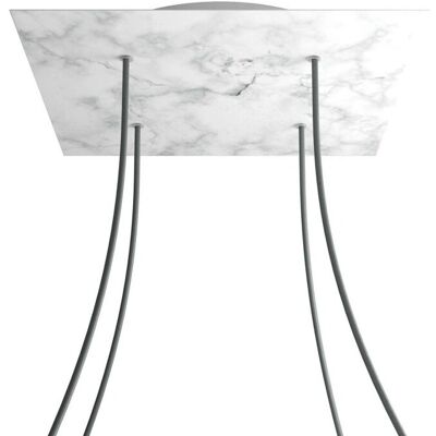 Creative Cables - Quadrat-Deckenrose - 400mm Carrara-Marmor Creative Cables - Quadrat-Deckenrose - 400mm Carrara-Marmor