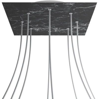 Creative Cables Rosetón xxl Rose-One carré 400mm - Système de rosace de plafond - Publicité Creative Cables Rosetón xxl Rose-One carré 400mm - Système de rosace de plafond - Publicité