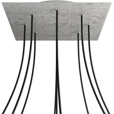 Creative Cables - Quadratischer Deckenrosette 400mm - Zement Creative Cables - Quadratischer Deckenrosette 400mm - Zement