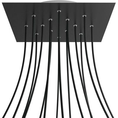 Creative Cables Rosetón xxl Carré - 400mm Rose au Plafond à Multiple Troux - Publicité Creative Cables Rosetón xxl Carré - 400mm Rose au Plafond à Multiple Troux - Publicité