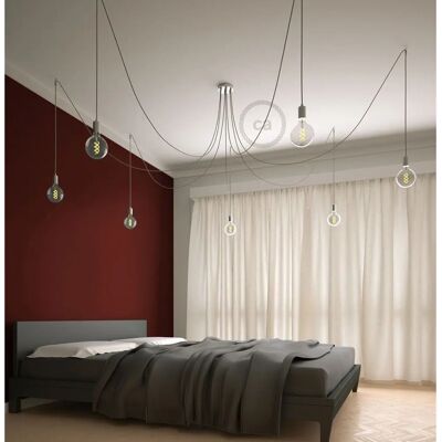 Suspension Spider Creative Cables - 7 chutes - Design italien - Publicité Suspension Spider Creative Cables - 7 chutes - Design italien - Publicité