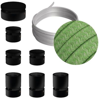 Kit d'Éclairage Linéaire CX08 5m avec 7 éléments en bois - Publicité Kit d'Éclairage Linéaire CX08 5m avec 7 éléments en bois - Publicité
