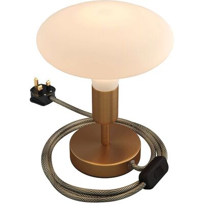 Creative Alzaluce - Lampe de table en métal bronze satiné - 5 cm - Publicité Creative Alzaluce - Lampe de table en métal bronze satiné - 5 cm - Publicité
