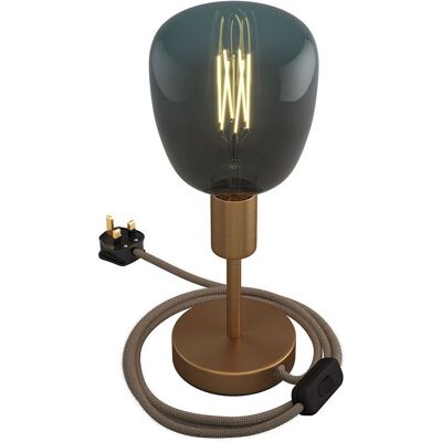 Creative Cables Alzaluce - Lampada da tavolo in metallo - Bronzo satinato - 10 cm - Spina EU Creative Cables Alzaluce - Lampada da tavolo in metallo - Bronzo satinato - 10 cm - Spina EU