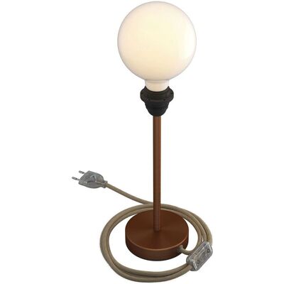 Lampe de table en cuivre satiné Creative Cables - Hauteur réglable 5-30cm - E27 - Publicité Lampe de table en cuivre satiné Creative Cables - Hauteur réglable 5-30cm - E27 - Publicité