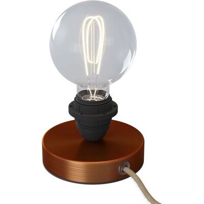 Creative E27 Doppia Ghiera - Lampe de Table - Cuivre Satiné - Publicité Creative E27 Doppia Ghiera - Lampe de Table - Cuivre Satiné - Publicité