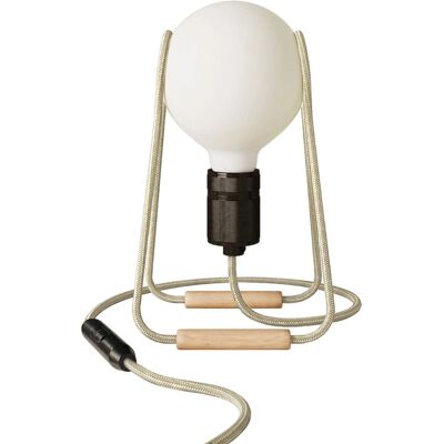 Creative Cables - Lampe de bureau élégante avec ampoule et câble en tissu - Publicité Creative Cables - Lampe de bureau élégante avec ampoule et câble en tissu - Publicité
