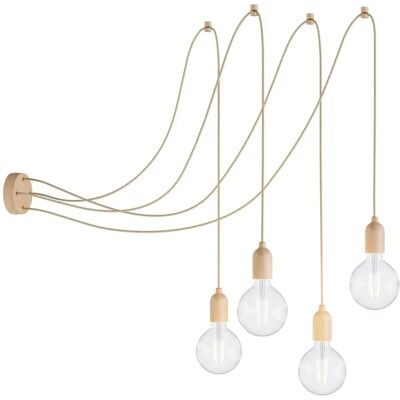 Creative Cables - Lampe suspendue avec finitions en bois - Fabriqué en Italie - Publicité Creative Cables - Lampe suspendue avec finitions en bois - Fabriqué en Italie - Publicité