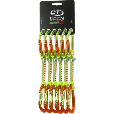Climbing Technology Nimble Fixbar Set DY Pack de 6 dégaines vert/orange - Dégaines Climbing Technology Nimble Fixbar Set DY Pack de 6 dégaines vert/orange - Dégaines