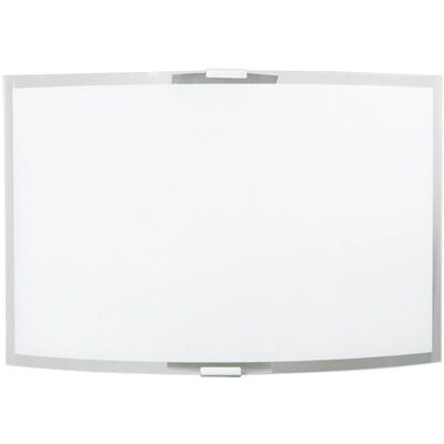 Lámpara de Pared E-Energy - Marco Plateado Blanco-Transparente Cristal Lámpara de Pared E-Energy - Marco Plateado Blanco-Transparente Cristal