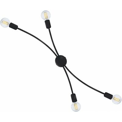 Lampada da soffitto nera Energy 4 luci - Lampada da soffitto Lampada da soffitto nera Energy 4 luci - Lampada da soffitto