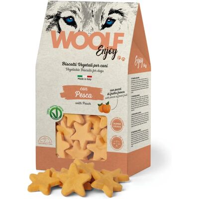 Biscotti Woolf alla Pesca - Snack per Cani Biscotti Woolf alla Pesca - Snack per Cani