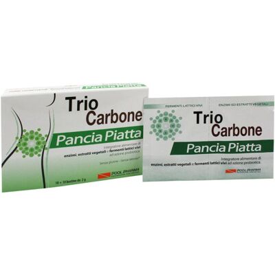 Pool Pharma Trio Carbone Pancia Piatta - Supporto Digestivo - 10 + 10 Bustine Pool Pharma Trio Carbone Pancia Piatta - Supporto Digestivo - 10 + 10 Bustine
