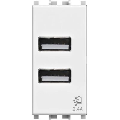 4BOX Vimar Plana Presa USB Doppia - 2.4A 4BOX Vimar Plana Presa USB Doppia - 2.4A