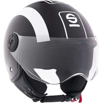 Casco Demi-jet SPARCO - Interior lavable, Almohadillas removibles, Cáscara de policarbonato - Casco Casco Demi-jet SPARCO - Interior lavable, Almohadillas removibles, Cáscara de policarbonato - Casco