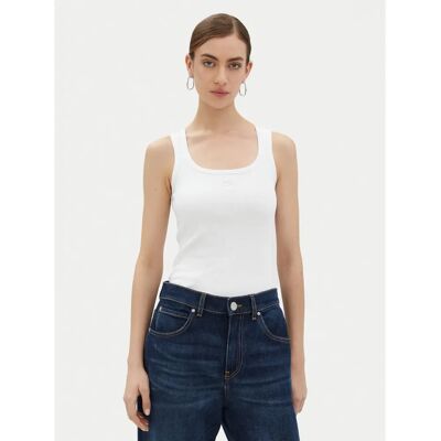 Pinko Weiß Ripp-T-Shirt - Top Pinko Weiß Ripp-T-Shirt - Top