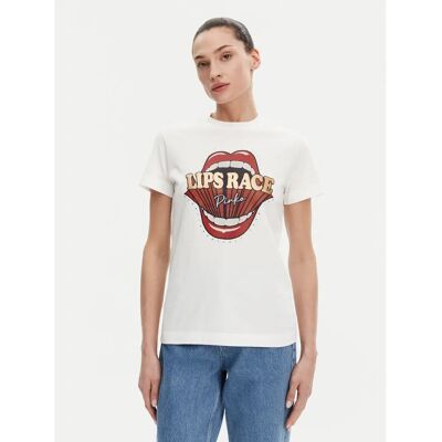 Pinko Biały T-shirt z Logo - Casual Top Pinko Biały T-shirt z Logo - Casual Top