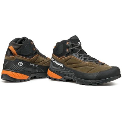 Scarpa Rapid XT Mid GTX - Chaussures de randonnée - Vert/Orange - Homme - Publicité Scarpa Rapid XT Mid GTX - Chaussures de randonnée - Vert/Orange - Homme - Publicité