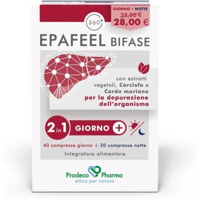 Prodeco Pharma Epafeel Bifase - Supporto epatico giorno e notte Prodeco Pharma Epafeel Bifase - Supporto epatico giorno e notte