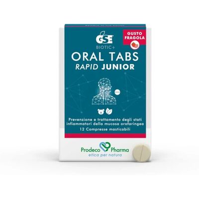 Prodeco Pharma GSE Oral Tabs Rapid Junior Fragola - Sollievo gola Prodeco Pharma GSE Oral Tabs Rapid Junior Fragola - Sollievo gola