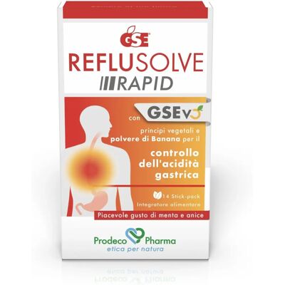 Prodeco Pharma GSE Reflusolve Rapid - 14 Stick Pack - Supporto Gastrointestinale Prodeco Pharma GSE Reflusolve Rapid - 14 Stick Pack - Supporto Gastrointestinale