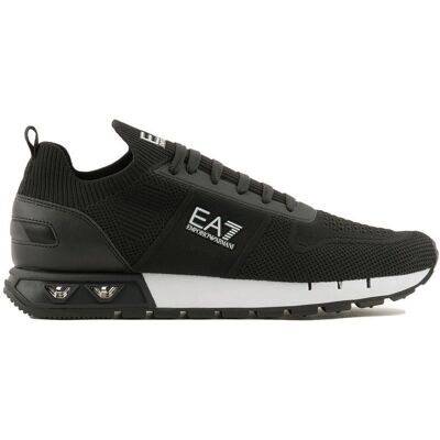 EA7 X8X171_XK373 Czarny i biały sneakers z dzianiny - Casual EA7 X8X171_XK373 Czarny i biały sneakers z dzianiny - Casual