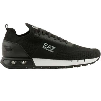 EA7 Mężczyźni Czarne/Białe Dzianinowe Buty - Sneakers EA7 Mężczyźni Czarne/Białe Dzianinowe Buty - Sneakers