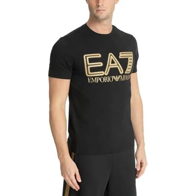 Camiseta EA7 Logo de Algodón Negra - Casual - Hombre Camiseta EA7 Logo de Algodón Negra - Casual - Hombre
