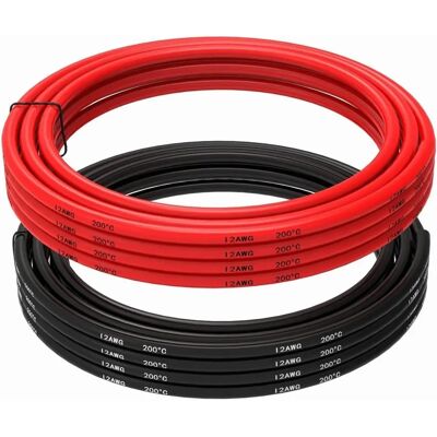 Yunique Silikonikaapeli 12 AWG - 5m Musta Punainen - Sähköliitin Yunique Silikonikaapeli 12 AWG - 5m Musta Punainen - Sähköliitin